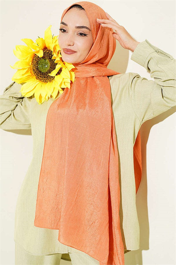 Monogram Patterned Crash Shawl Coral