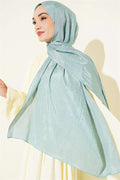 Monogram Patterned Knitted Scarf Mint