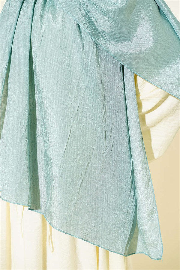Monogram Patterned Knitted Scarf Mint