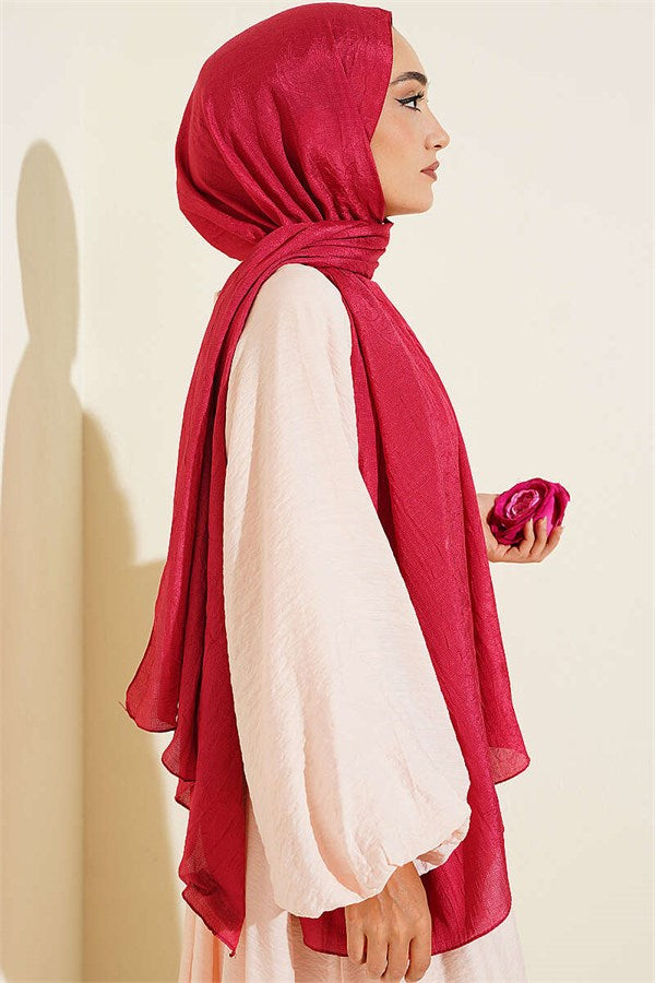 Monogram Patterned Crush Scarf Pomegranate Blossom