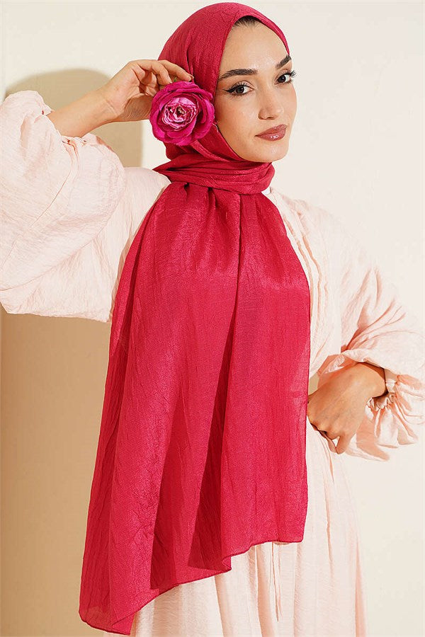Monogram Patterned Crush Scarf Pomegranate Blossom