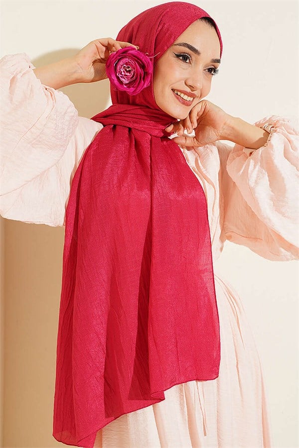 Monogram Patterned Crush Scarf Pomegranate Blossom