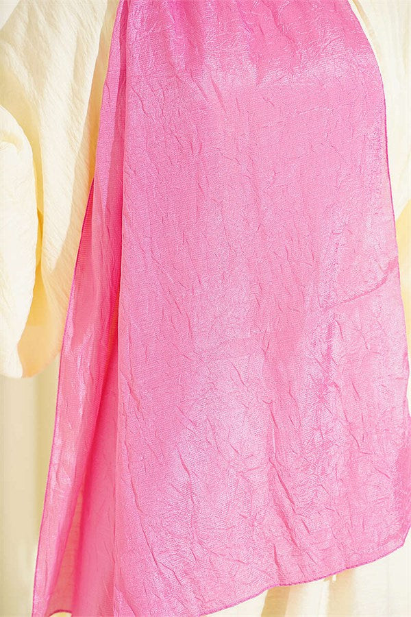 Monogram Patterned Crash Scarf Pink