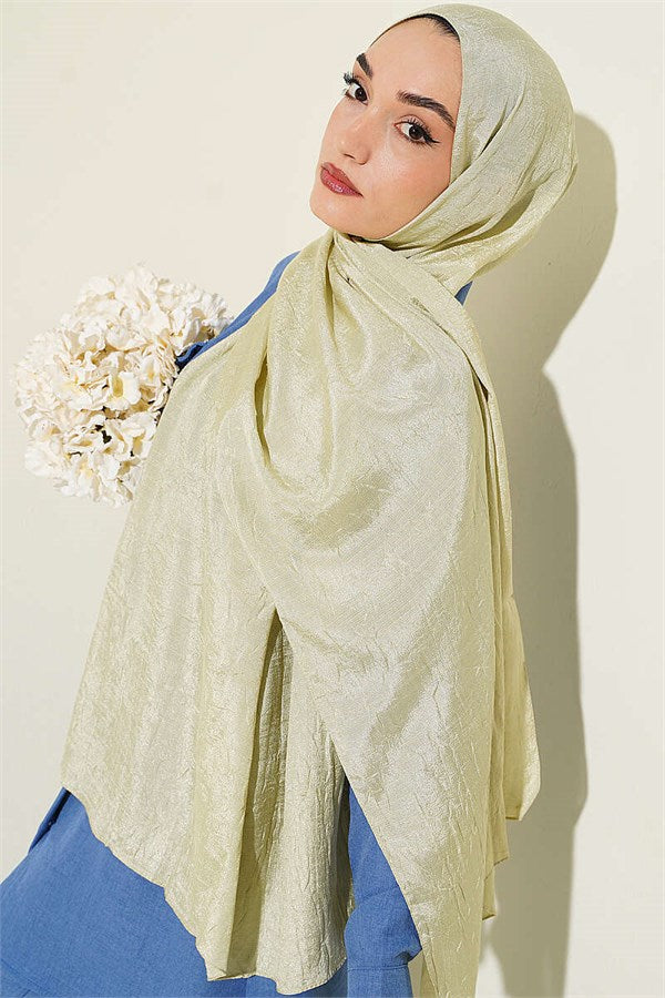 Monogram Patterned Crash Scarf, Aqua Green