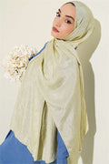 Monogram Patterned Crash Scarf, Aqua Green