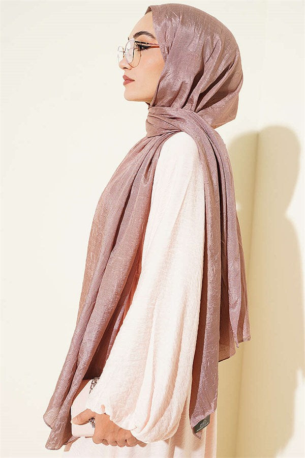Monogram Patterned Kash Shawl, Mink