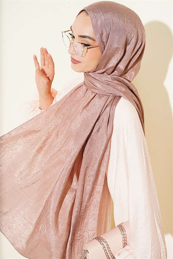 Monogram Patterned Kash Shawl, Mink