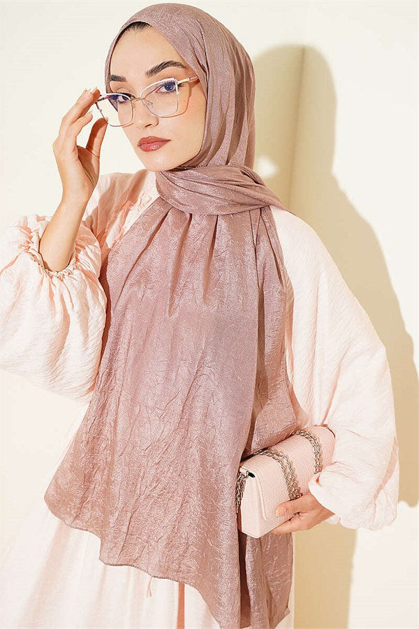 Monogram Patterned Kash Shawl, Mink