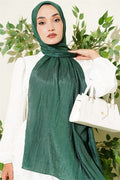 Monogram Patterned Crash Scarf Emerald