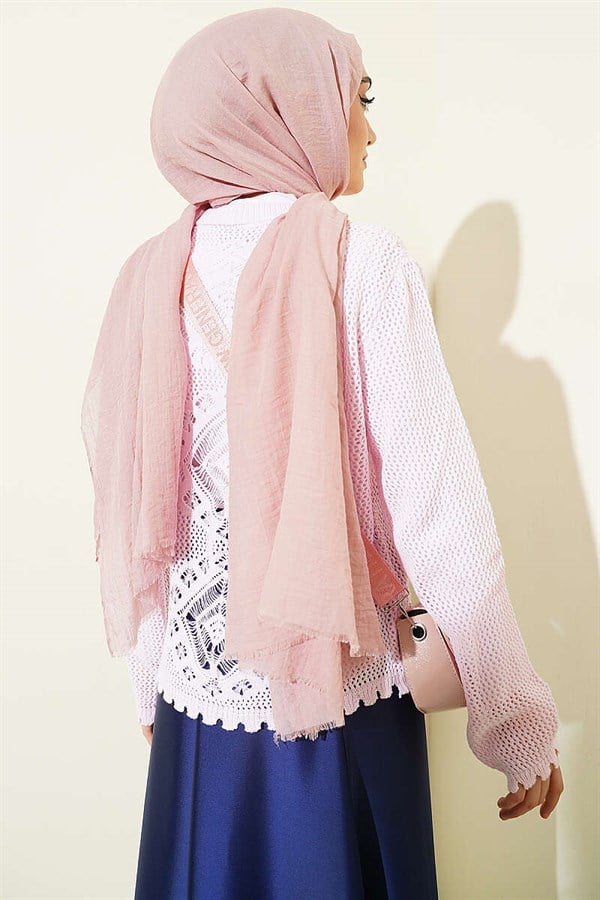 Motif Pattern Openwork Short Cardigan Pink