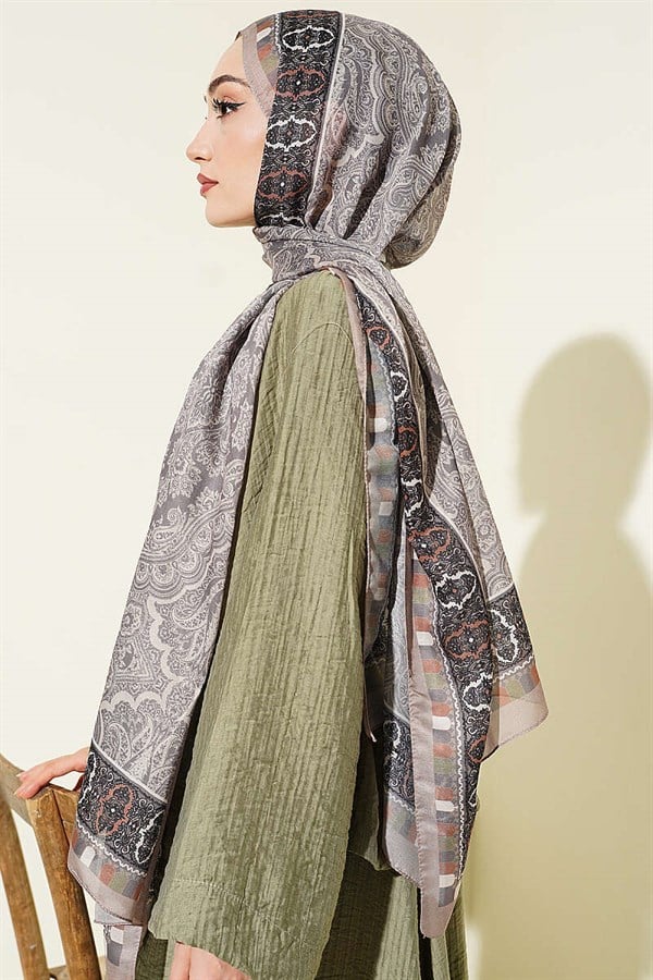 Patterned Soft Shawl, Beige