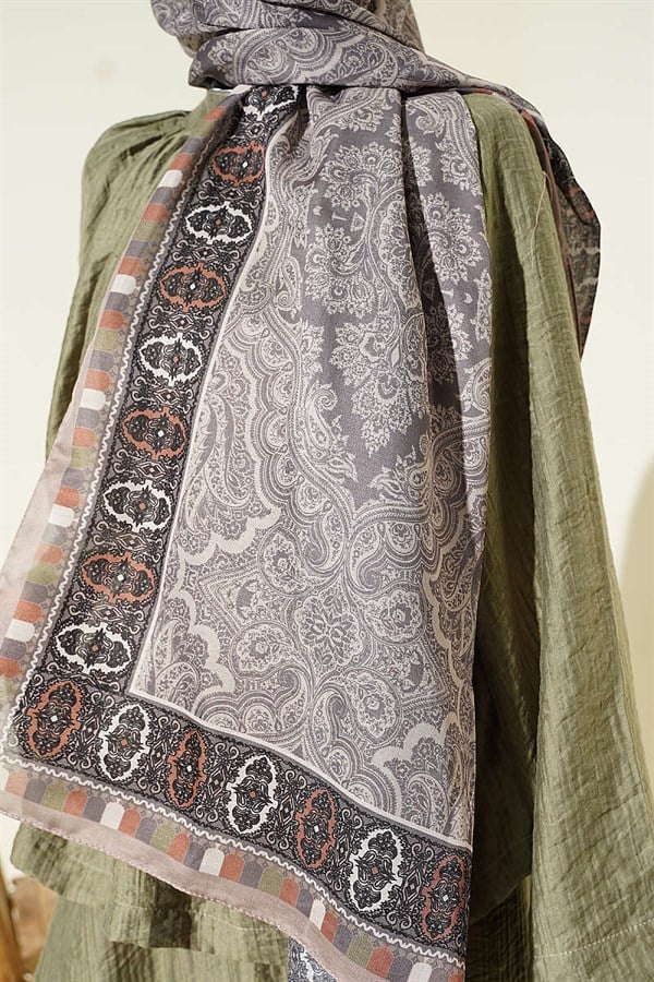 Patterned Soft Shawl, Beige