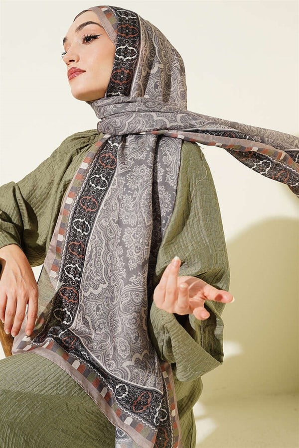 Patterned Soft Shawl, Beige