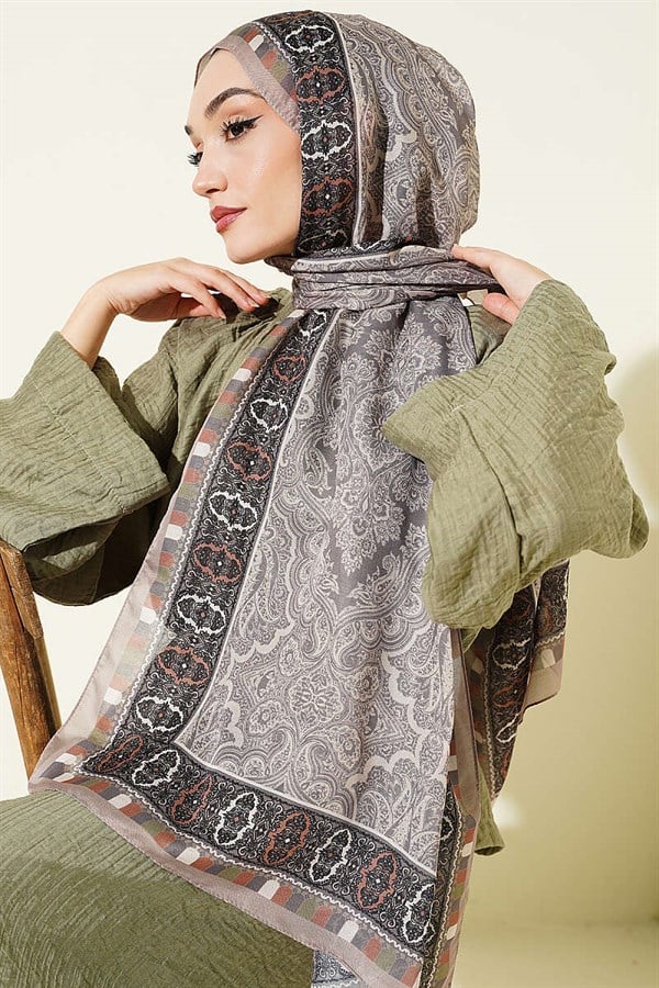 Patterned Soft Shawl, Beige