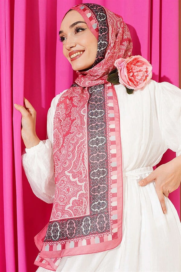 Patterned Soft Shawl, Baby Pink
