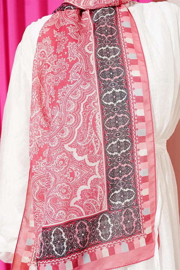 Patterned Soft Shawl, Baby Pink