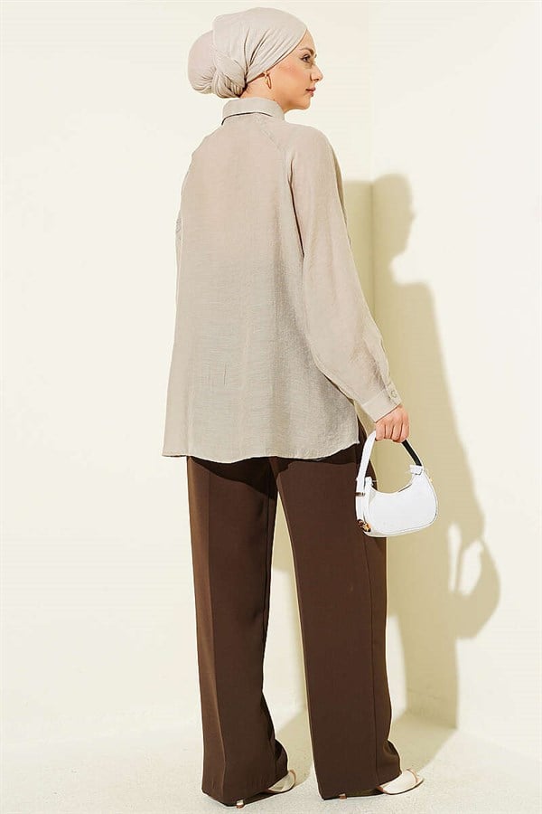 Embroidered Shirt with Stone Embellishments