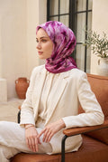 Natural Floral Pattern Scarf Series Fuchsia