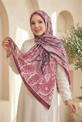 Neva Ethnic Pattern Shawl Series, Plum