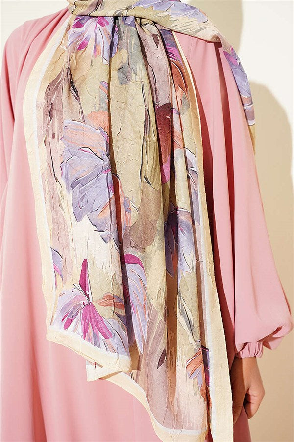 Lotus Patterned Bamboo Krasnoye Shawl Yellow