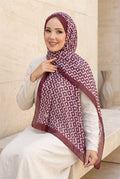 Nora Patterned Scarf Series Burgundy