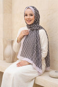 Nora Patterned Scarf Series Powder Pink