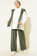 Basic 2 Piece Set with Shoulder Straps, Khaki