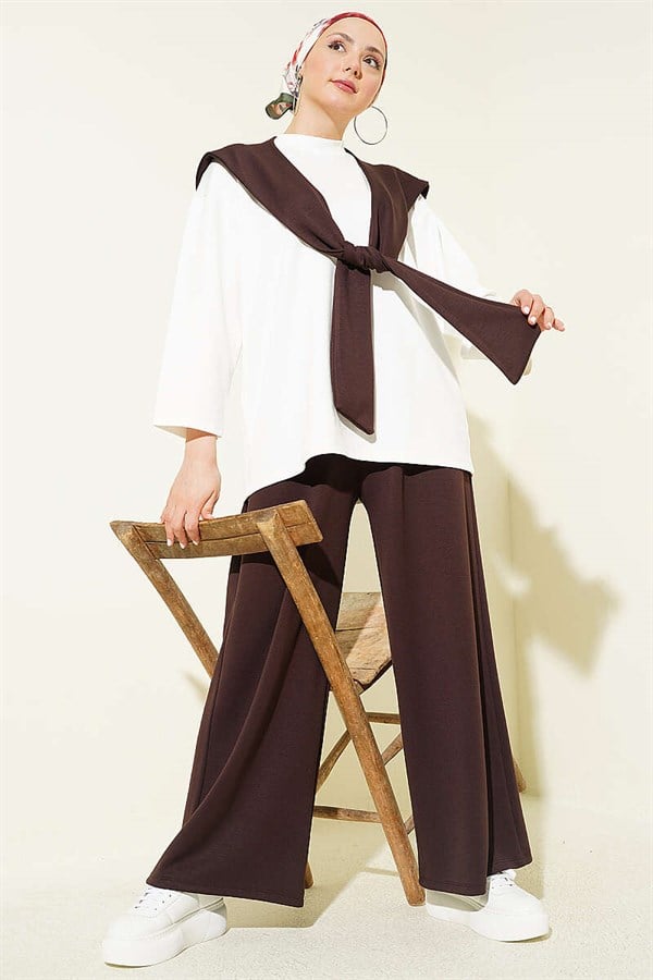 Basic 2 Piece Set with Shoulder Straps, Coffee