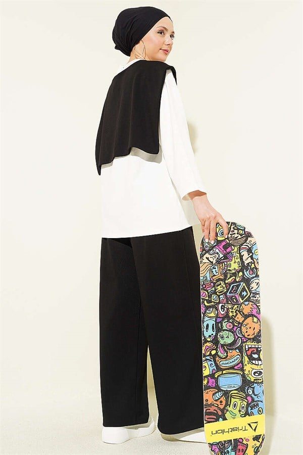 Basic 2 Piece Set with Shoulder Straps, Black