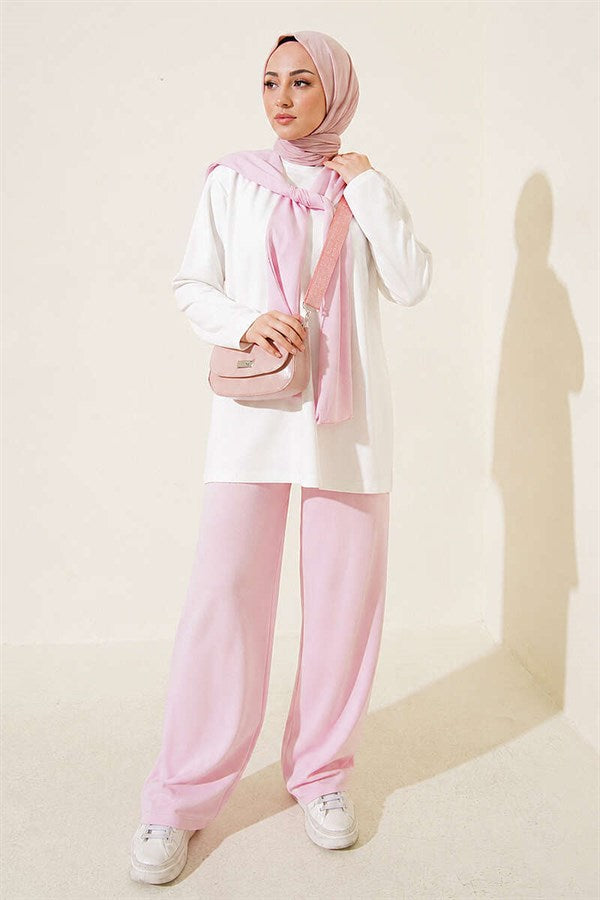 Pink Loysha 2 Piece Set with Shoulder Detail