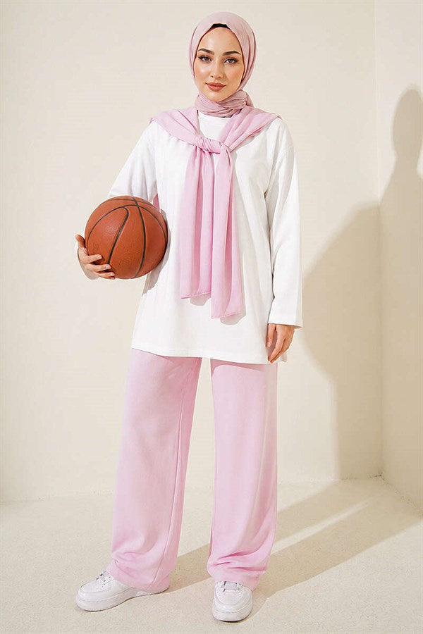 Pink Loysha 2 Piece Set with Shoulder Detail
