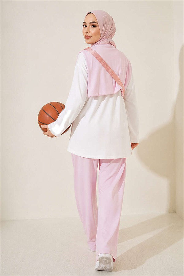 Pink Loysha 2 Piece Set with Shoulder Detail
