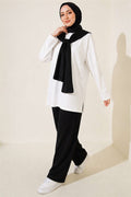 Loysha 2 Piece Set with Shoulder Detail, Black