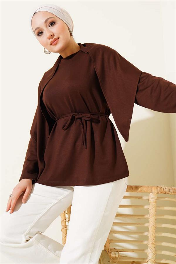 Shoulder Shawl Loisha Tunic Coffee