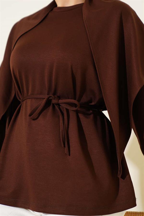 Shoulder Shawl Loisha Tunic Coffee