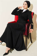 Off-Shoulder Tulle Wrap Dress, Black
