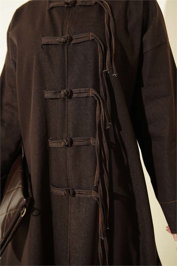 2 Piece Set with British Detail on the Front, Dark Brown