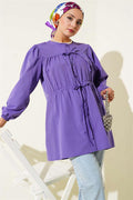 Lace-Up Shirt Purple