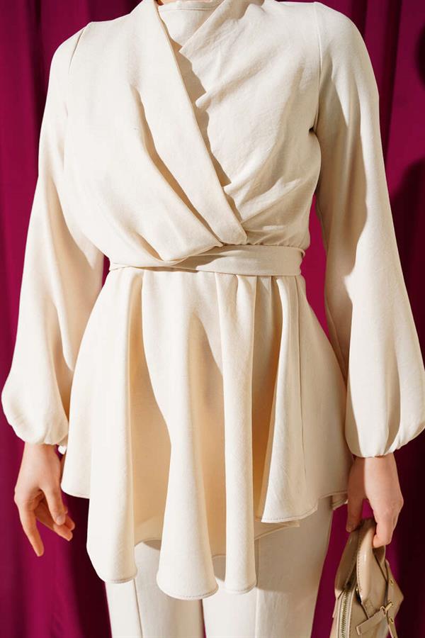 Double Stone Set with Cross-Band Front