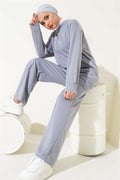 Basic 2 Piece Set Gray with Front Pocket