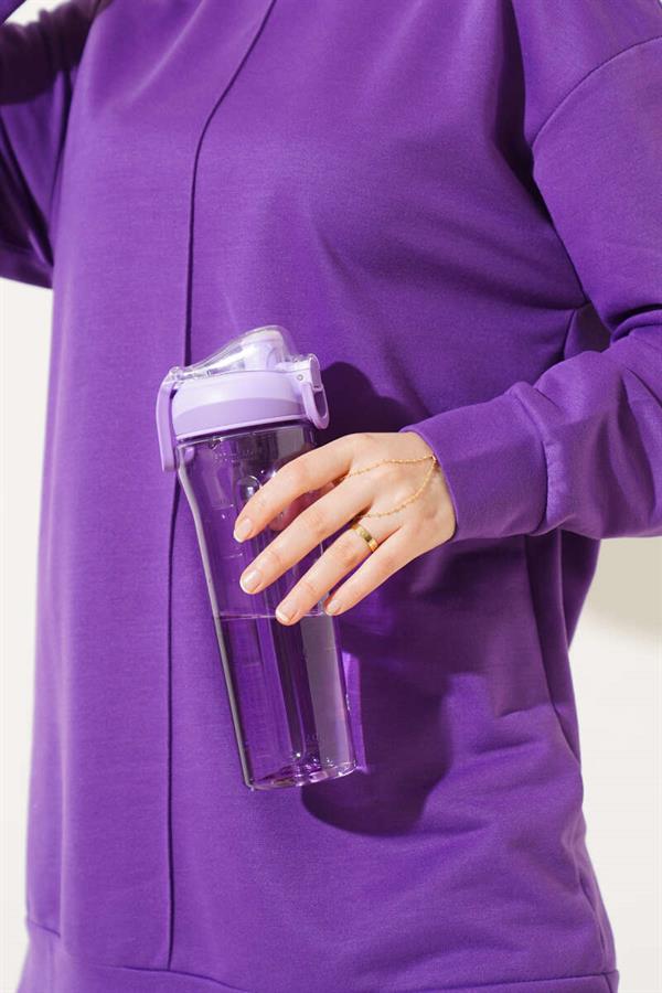 Basic  2 Piece Set Purple with Front Pocket