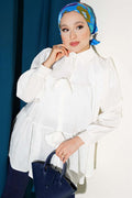 Tunic with Bow Front Ecru