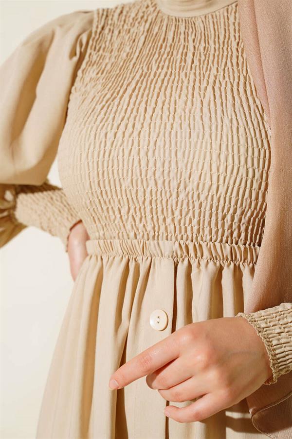 Front Gipel Dress Beige