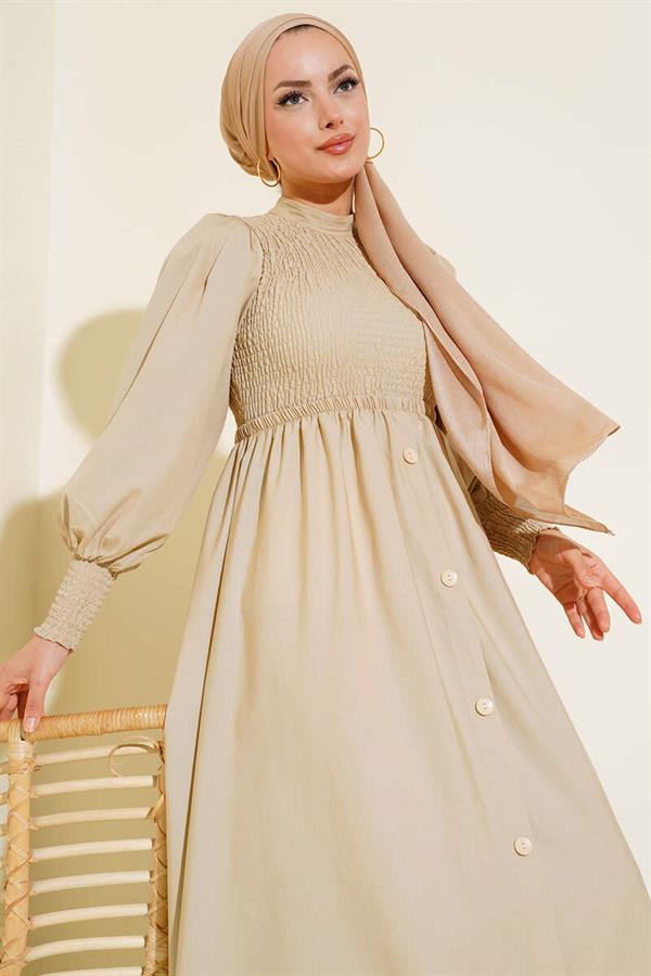 Front Gipel Dress Beige