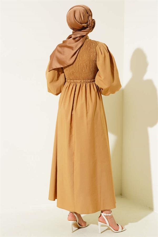 Front Gipel Dress Camel