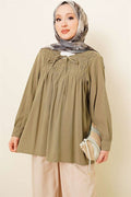 Modal Tunic with G-Neck Front, Light Green