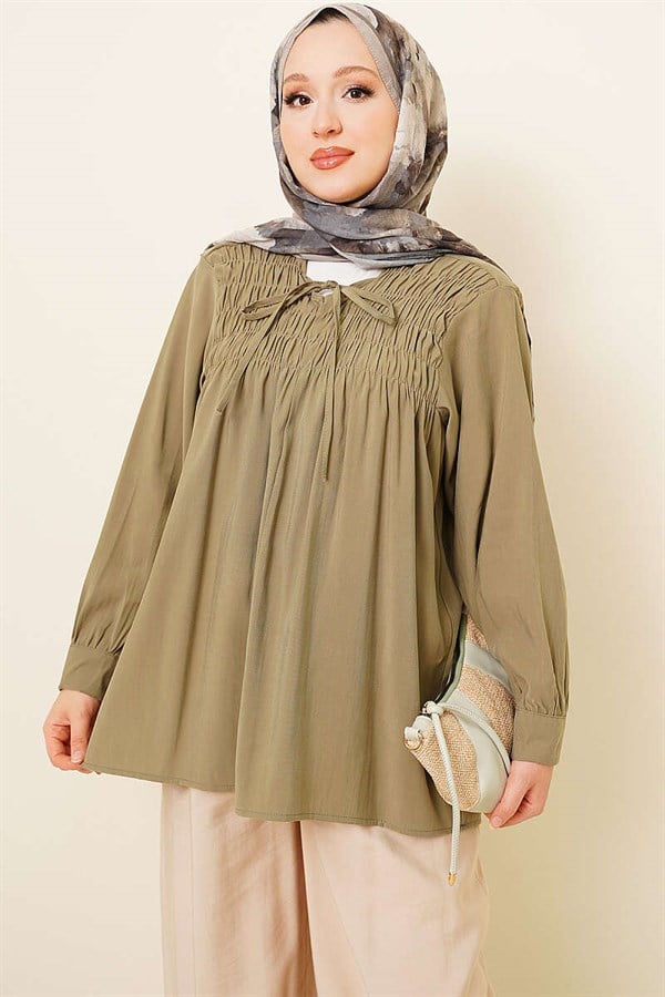 Modal Tunic with G-Neck Front, Light Green