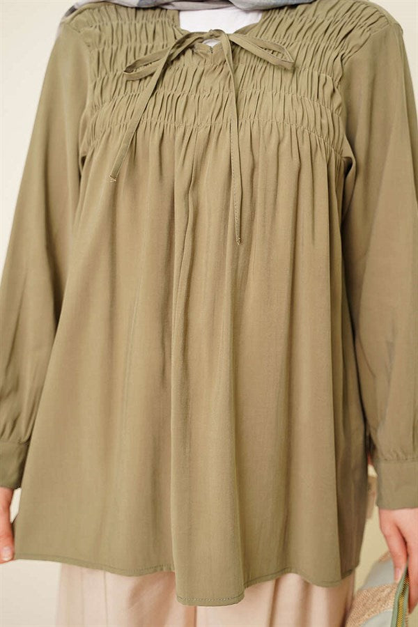 Modal Tunic with G-Neck Front, Light Green