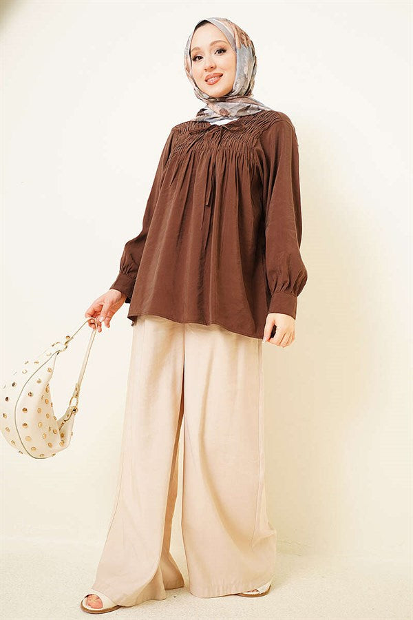 Front-Modal Tunic in Brown