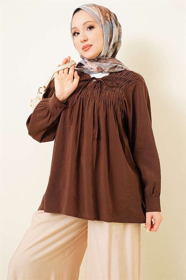 Front-Modal Tunic in Brown